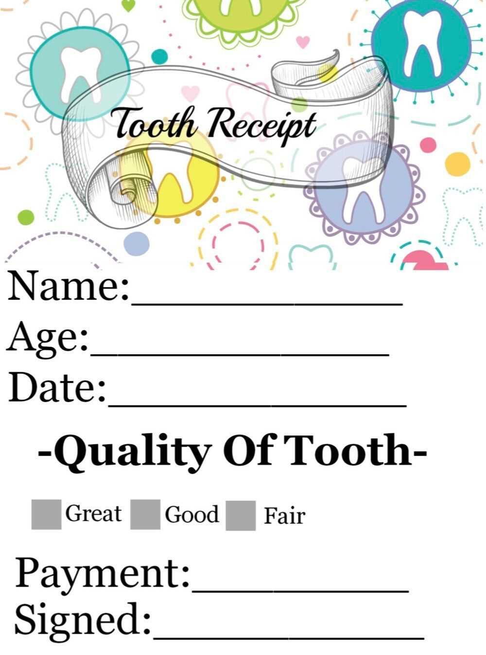 printable tooth fairy apology letter template