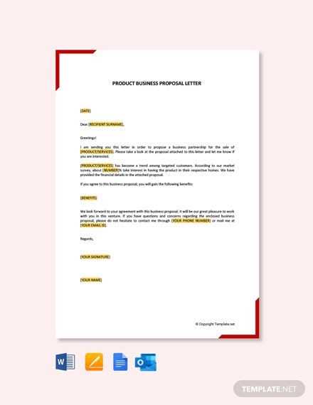 product proposal letter template