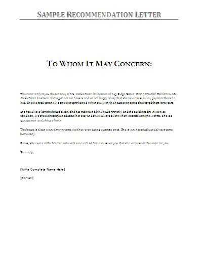 professional correspondence letter template