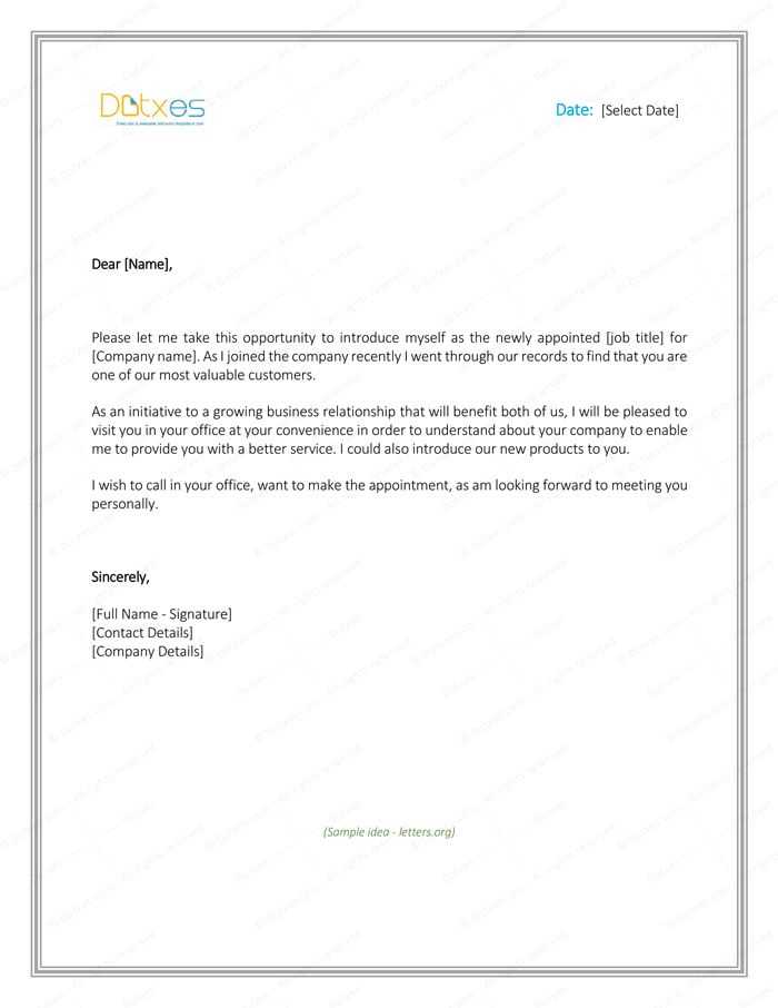 professional introduction letter template