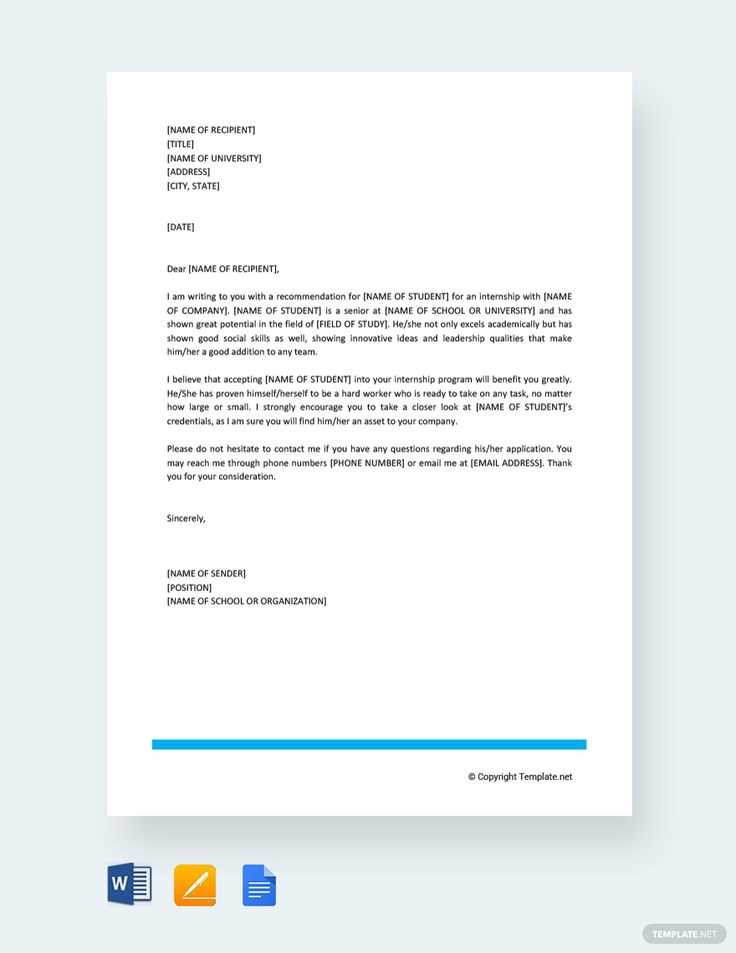 professional letter template google docs