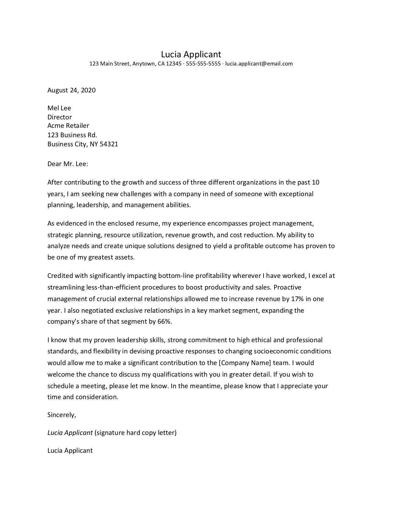 property manager cover letter template