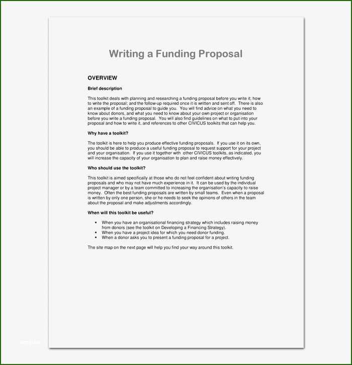 proposal letter template for funding