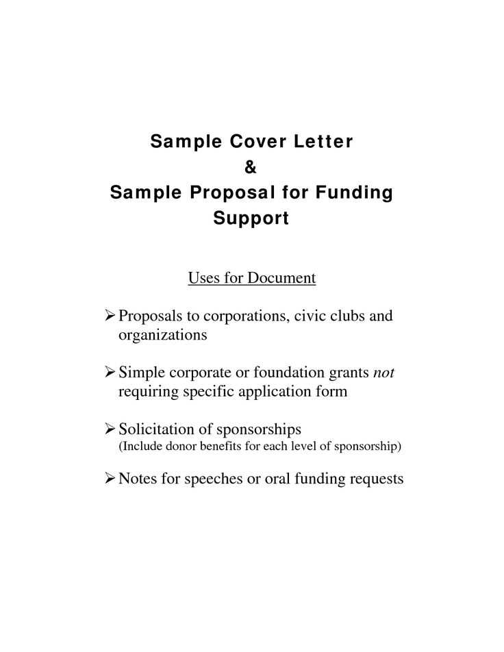 proposal letter template for funding