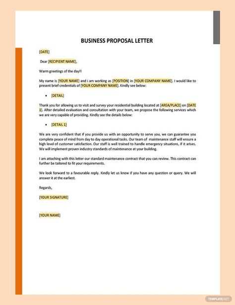 proposal letter template pdf