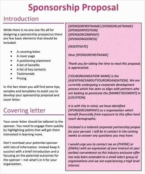 quinceanera sponsor letter template