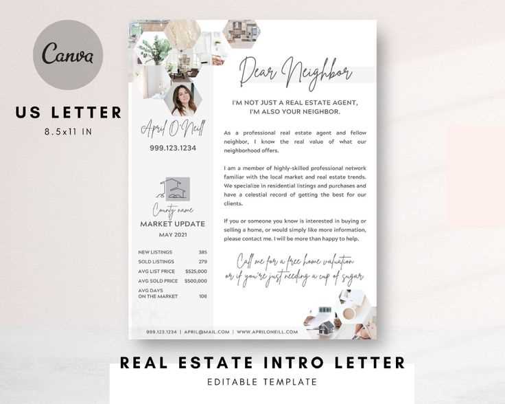 real estate agent letter templates