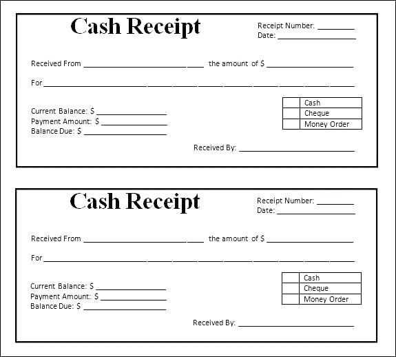 receipt of money letter template