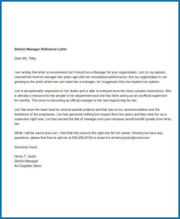 reference letter for employee from manager template