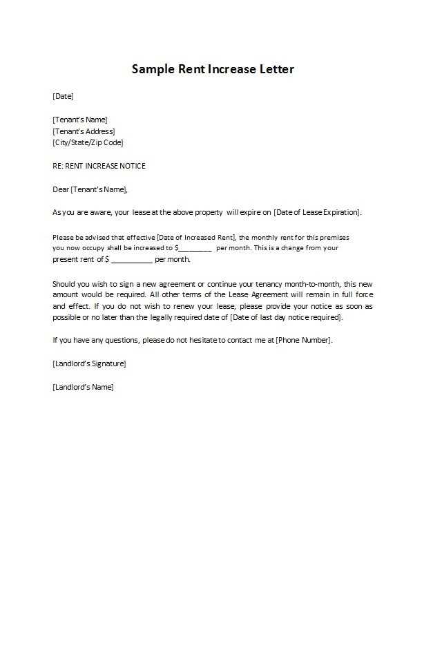 rent arrears letter template