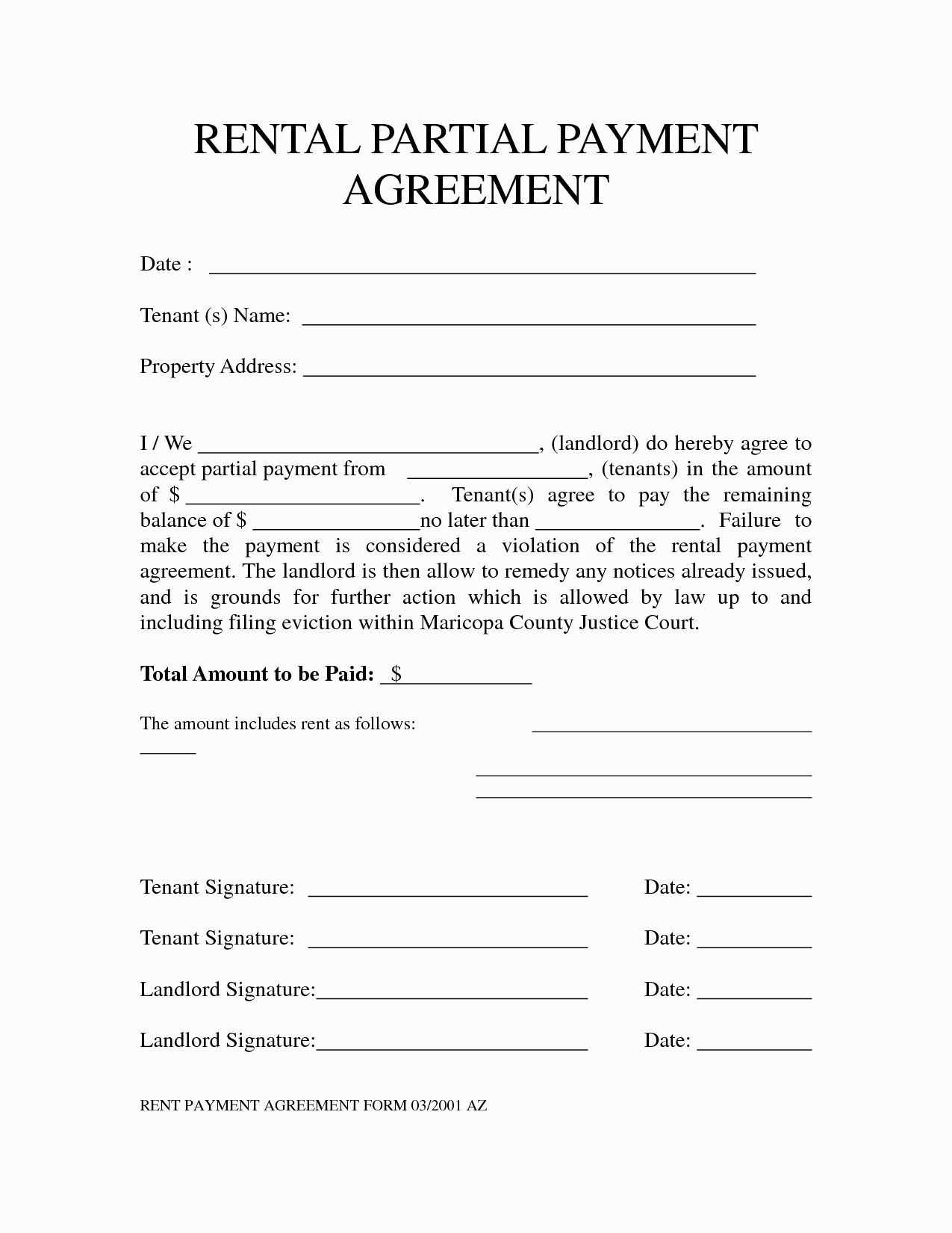 rental agreement letter template