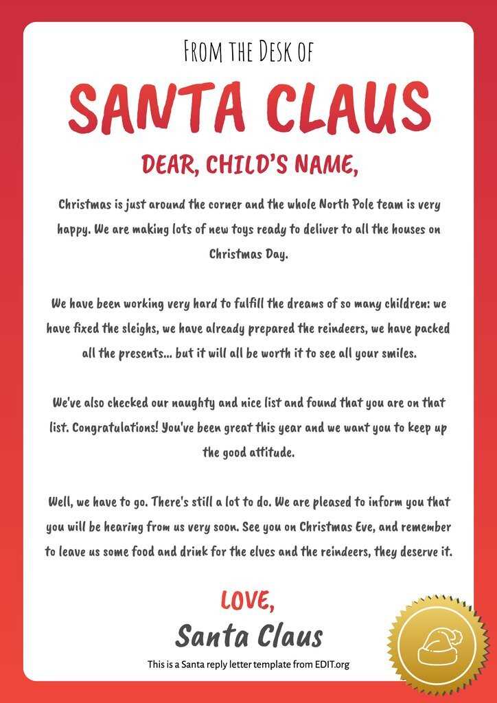 reply santa letter template