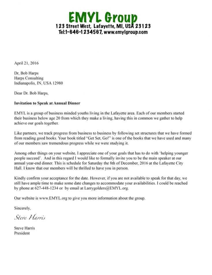 request for speaker letter template