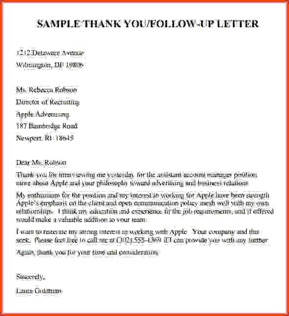 resume follow up letter template