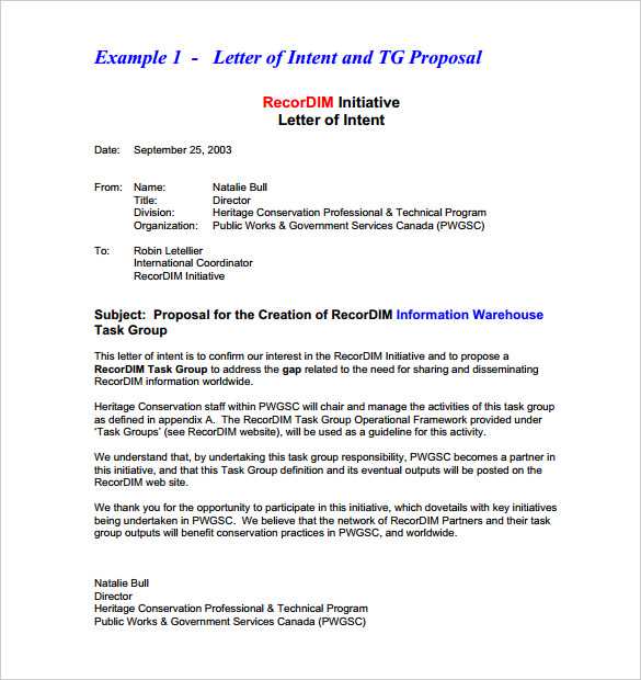 reverse mortgage letter of intent template