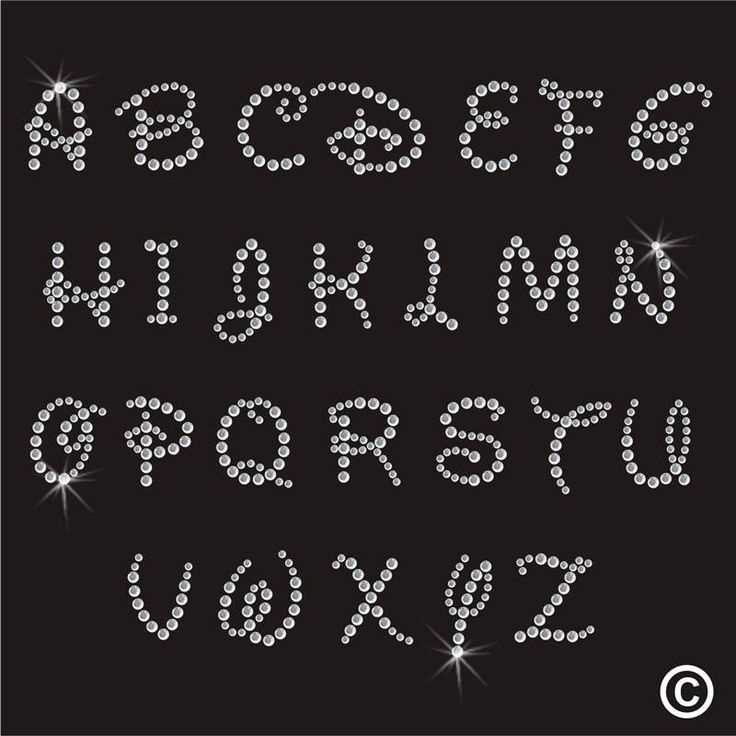 rhinestone letter template