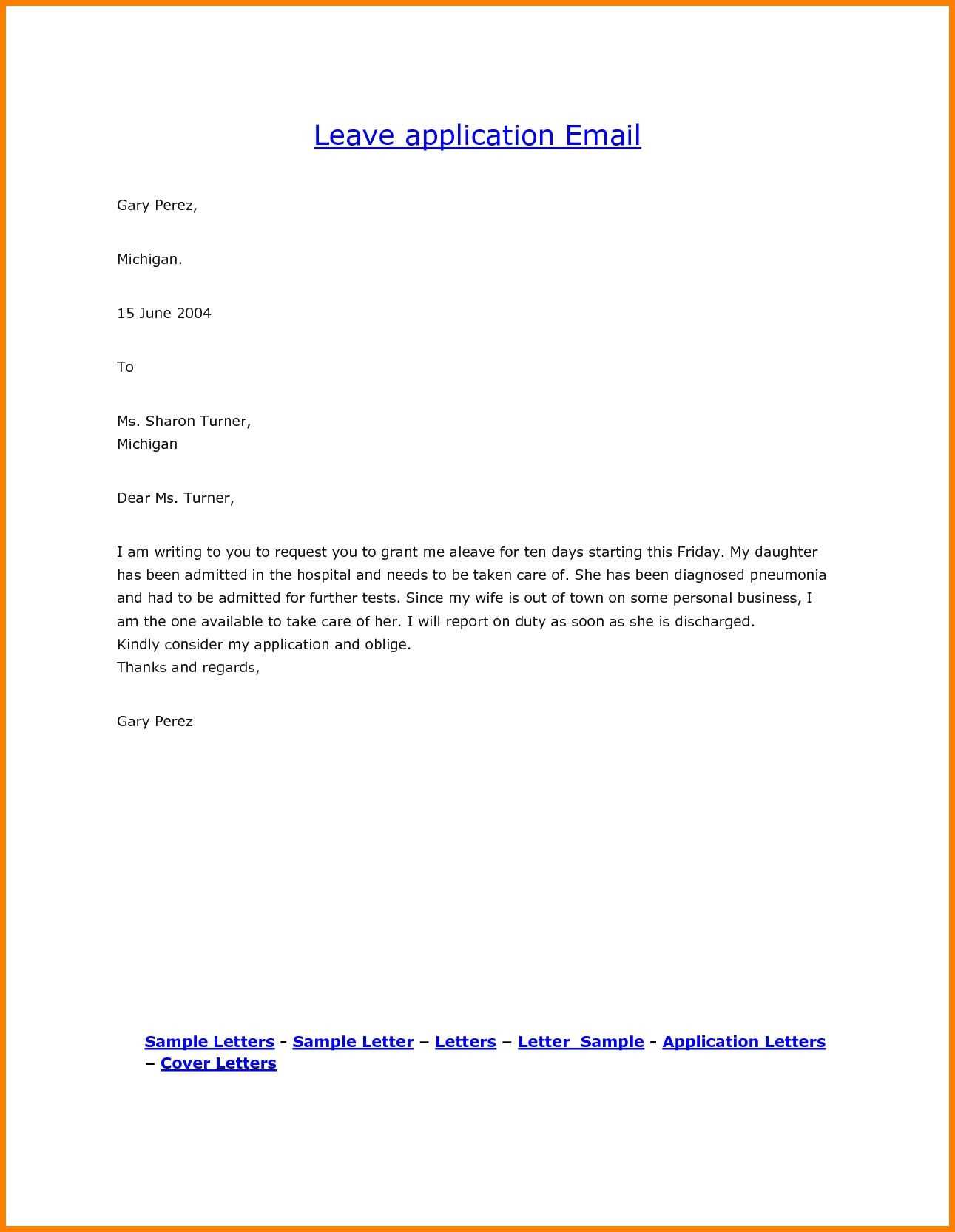 sabbatical leave request letter template