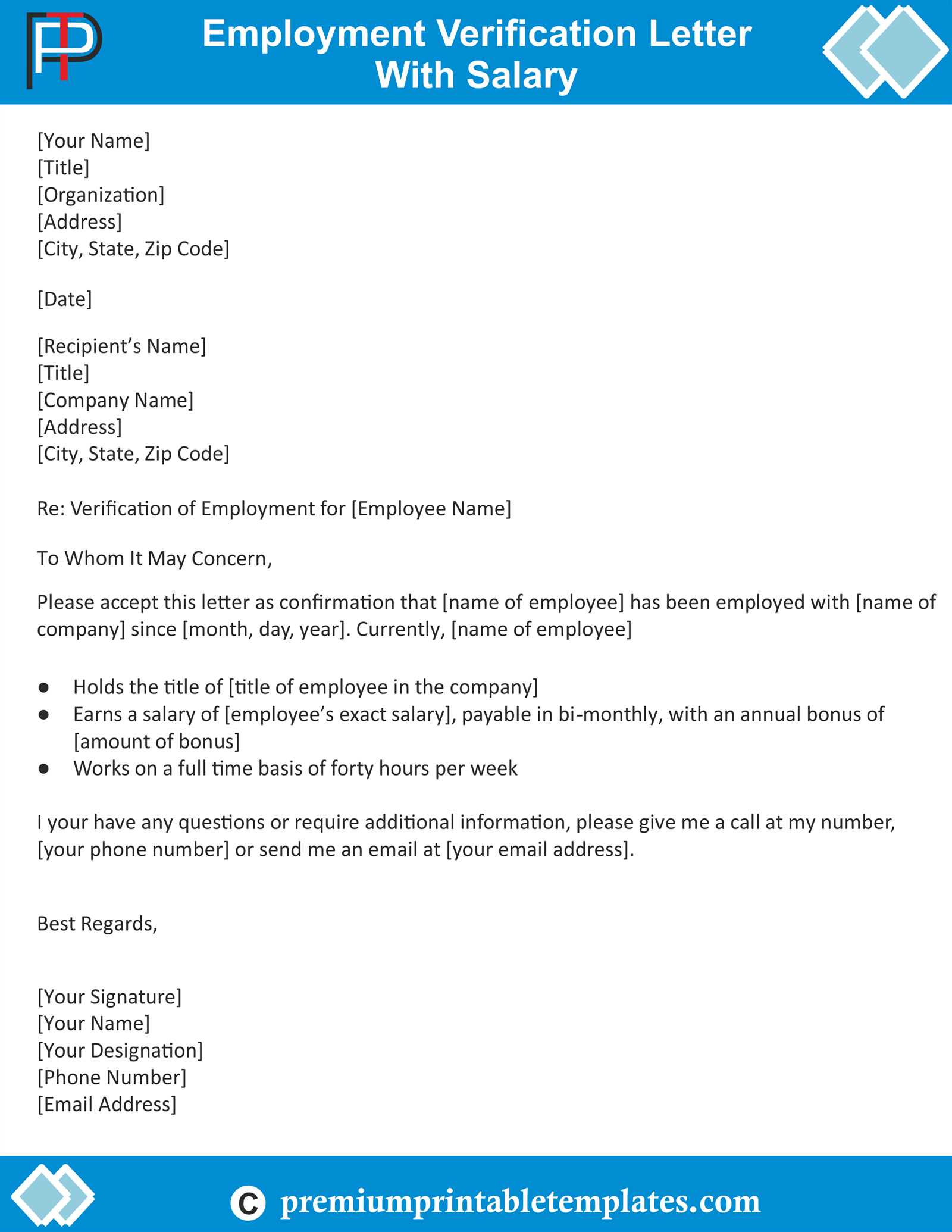 salary verification letter template