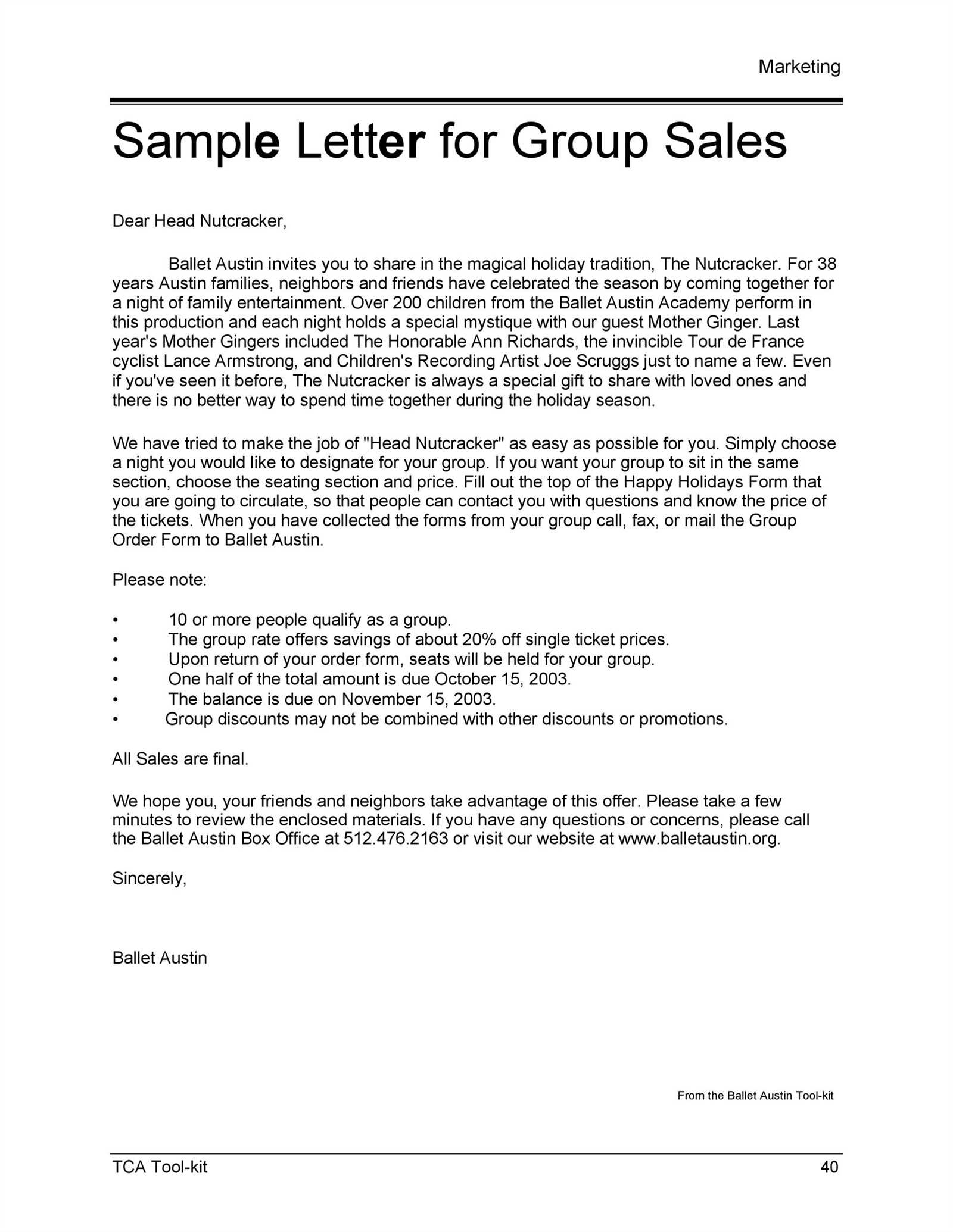 sales letter website template