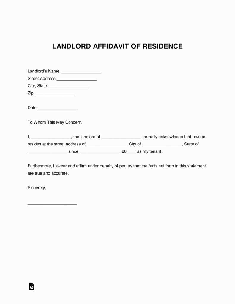 sample proof of residency letter template