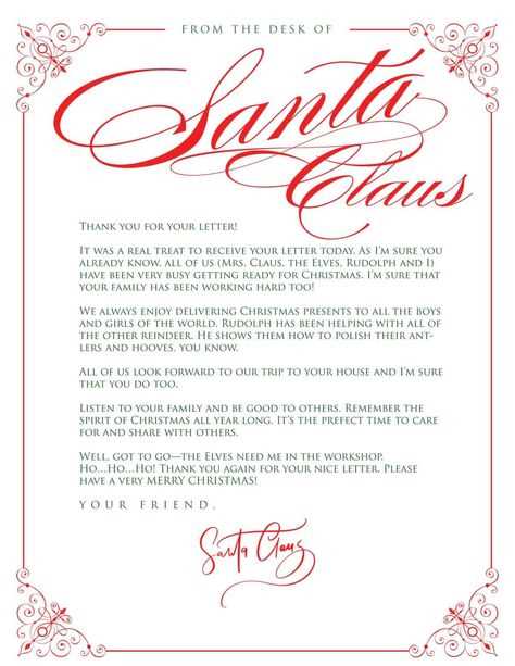 santa cam letter template free