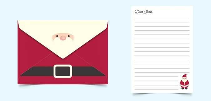 santa letter and envelope template