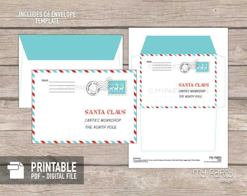 santa letter and envelope template