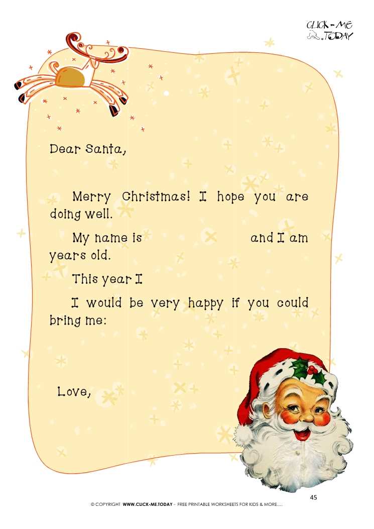 santas reply letter template