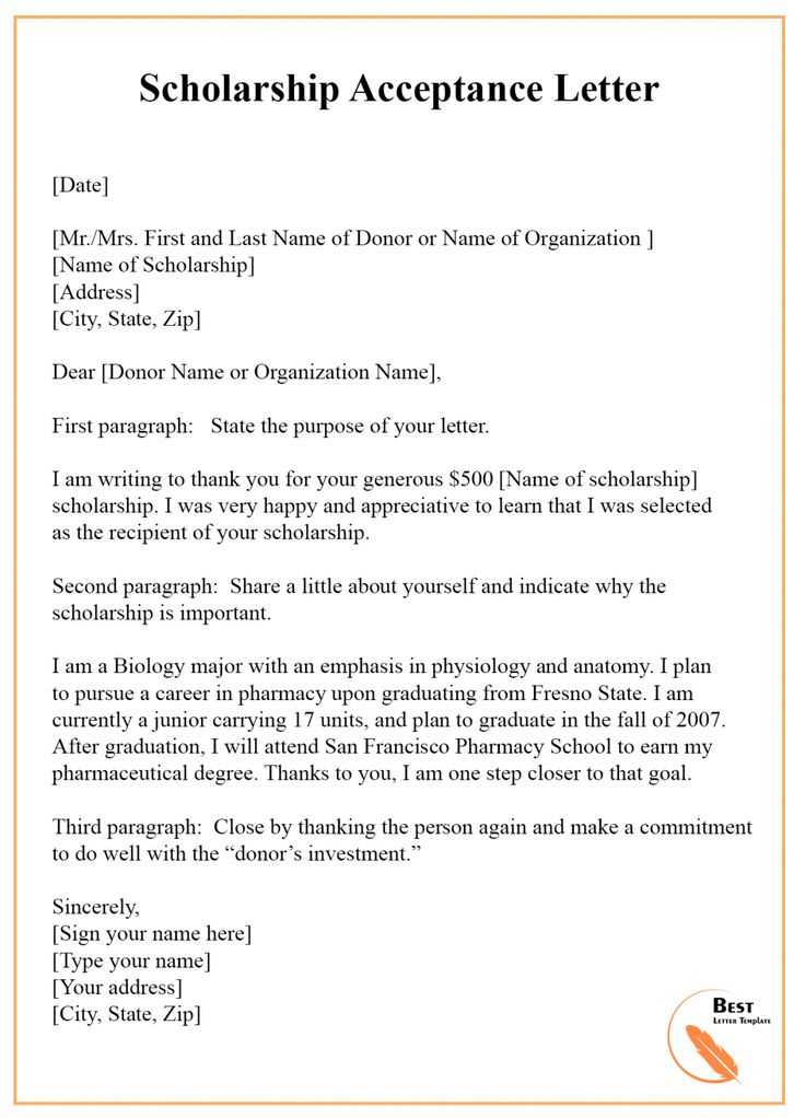 scholarship request letter template