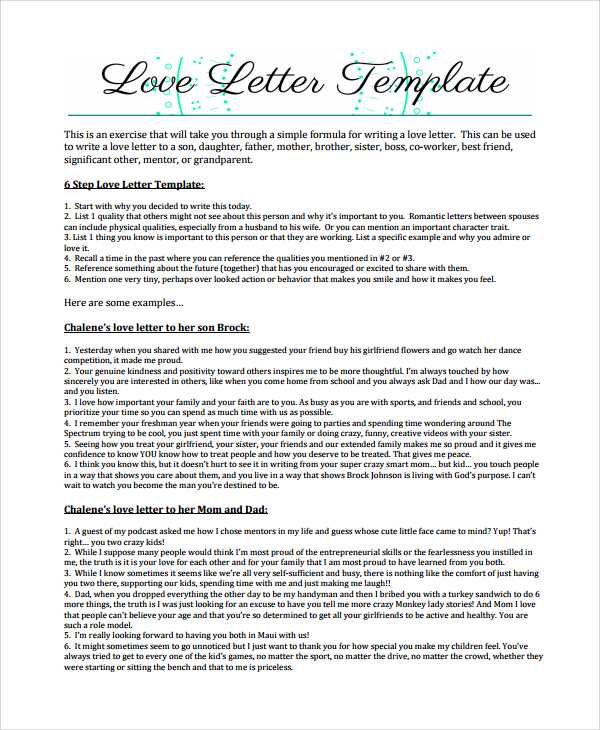 self love letter template