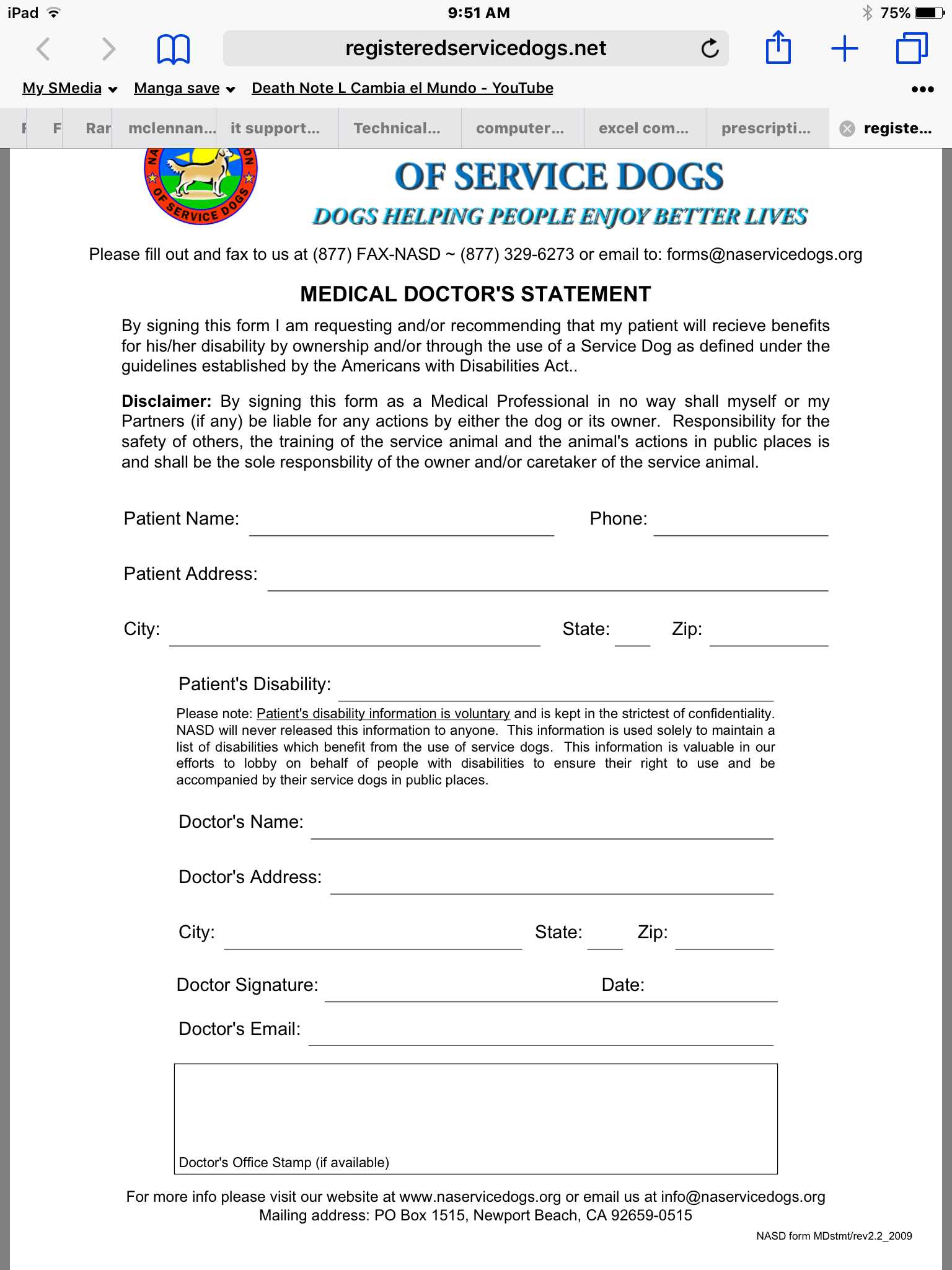 service animal letter from doctor template