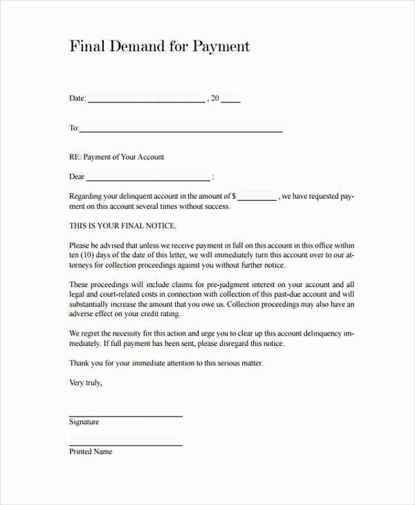 severance demand letter template