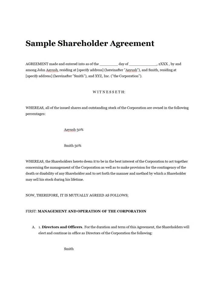 shareholder letter template