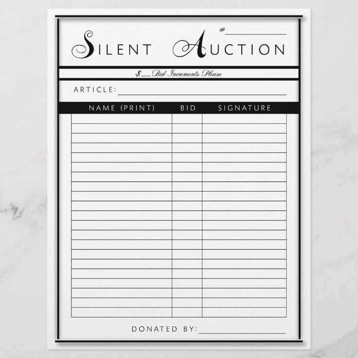 silent auction letter template