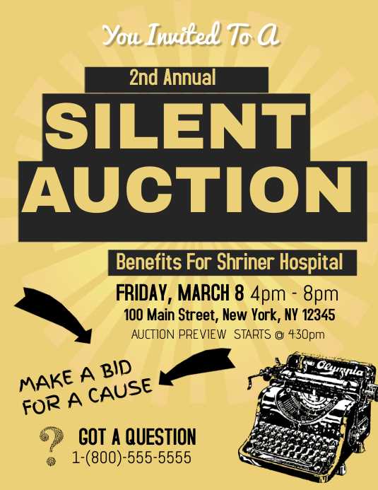 silent auction letter template