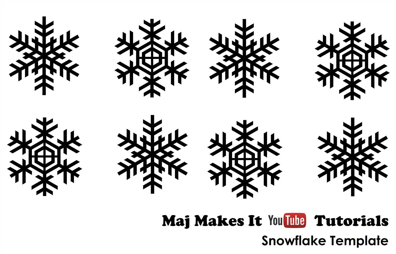 snowflake letter template