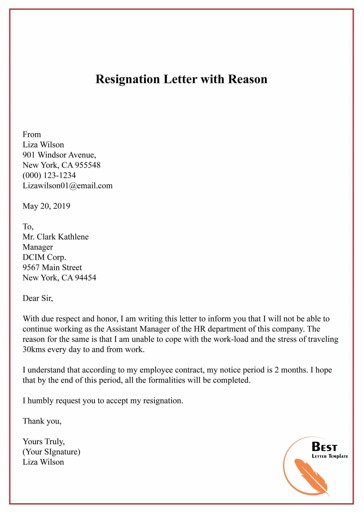 sosr dismissal letter template