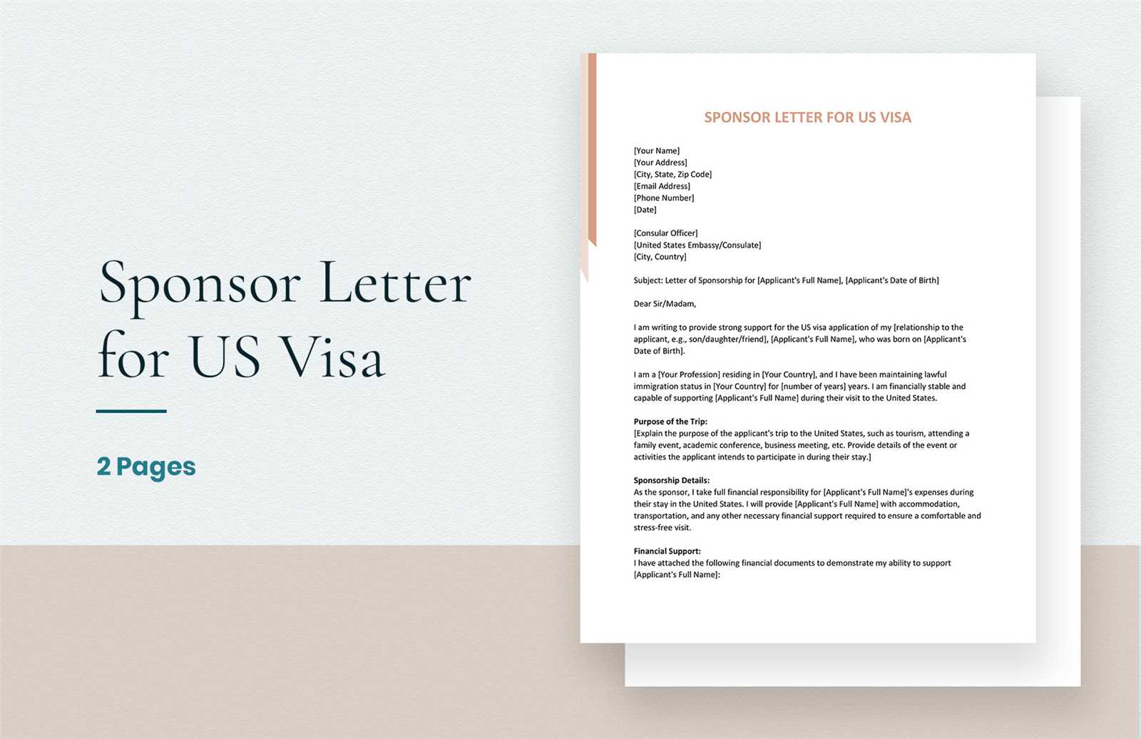 sponsorship letter for uk visitor visa template