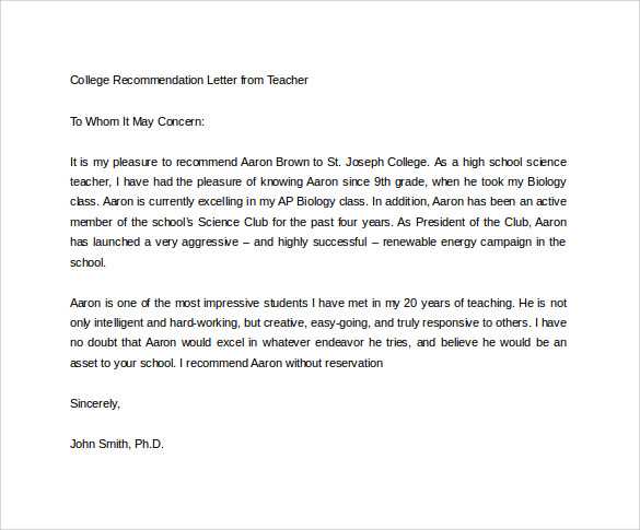 student teacher letter of recommendation template