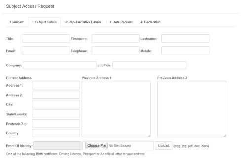subject access request template letter