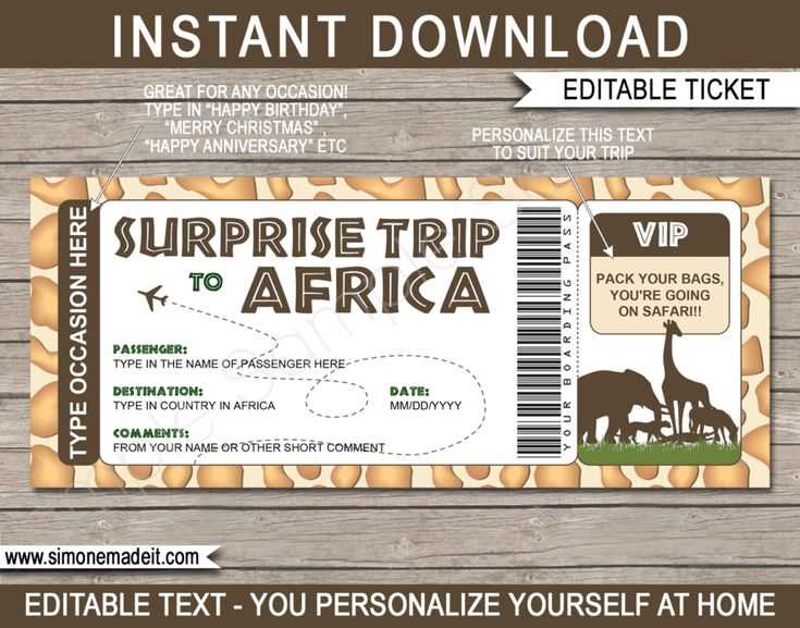 surprise trip letter template