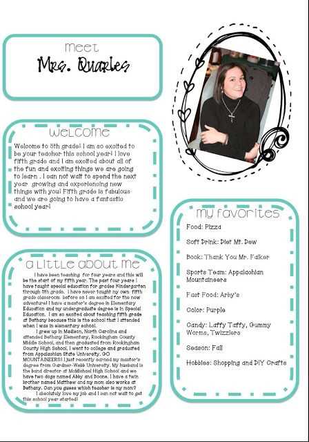 teacher introduction letter template