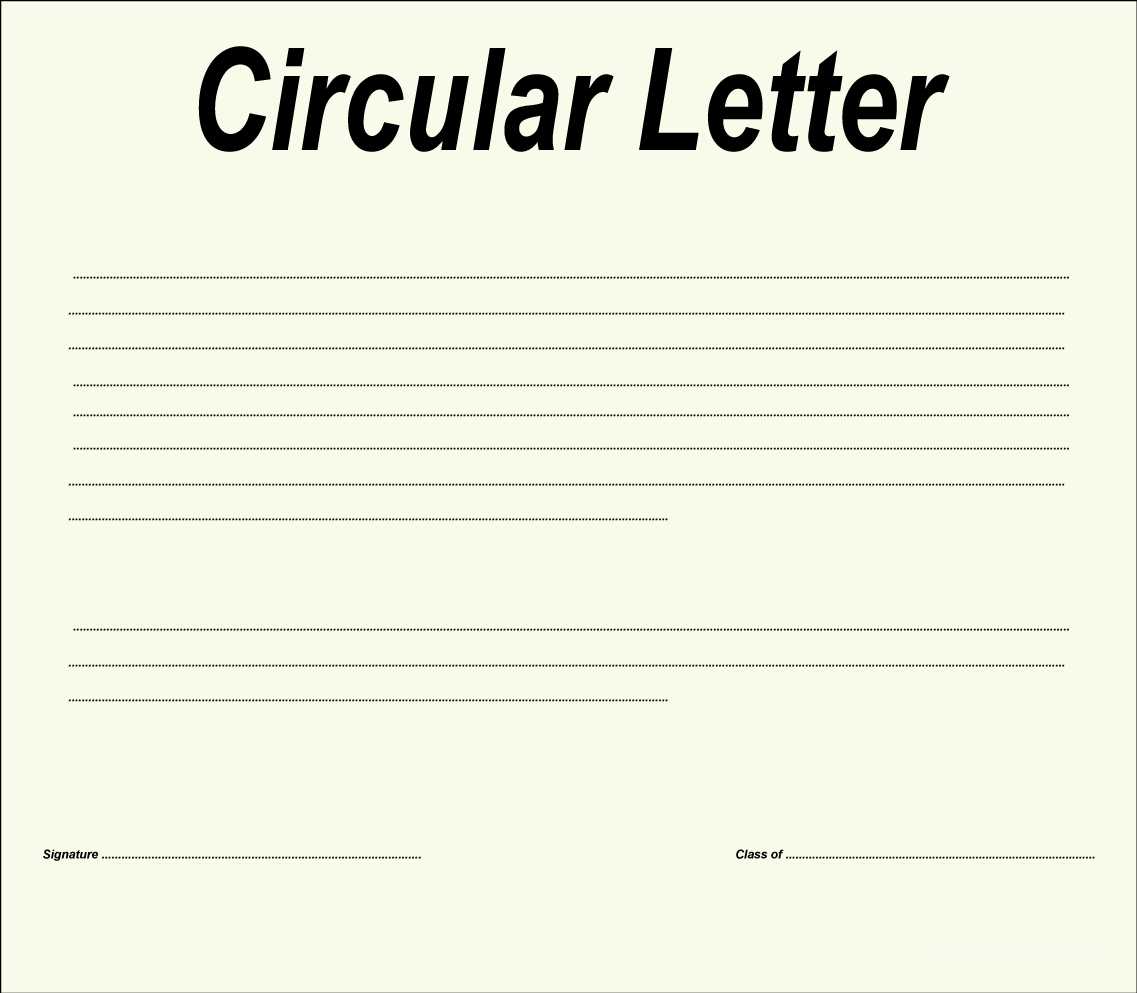 template for circular letter