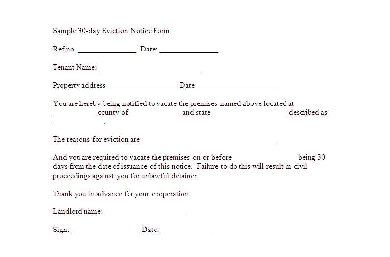 template for eviction letter