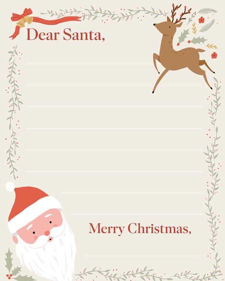 template for letter to santa free