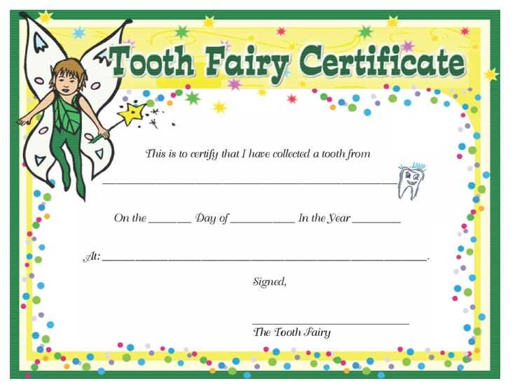 template letter from tooth fairy