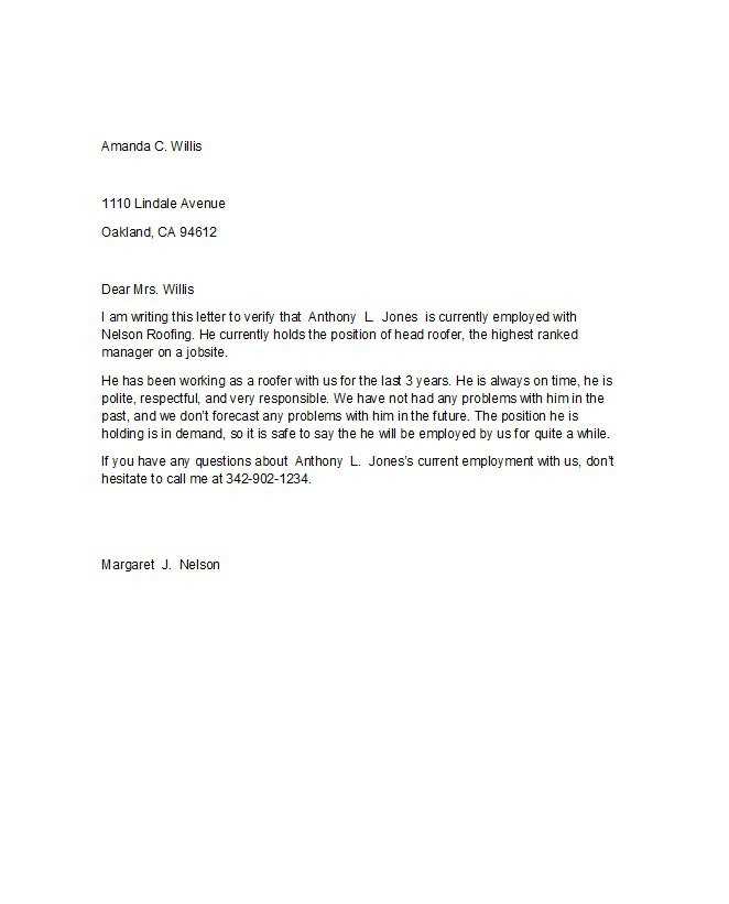 template of a cover letter for employment