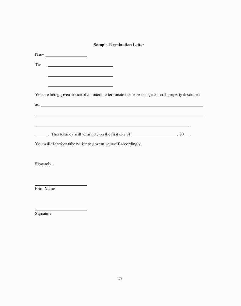 tenancy notice letter template landlord