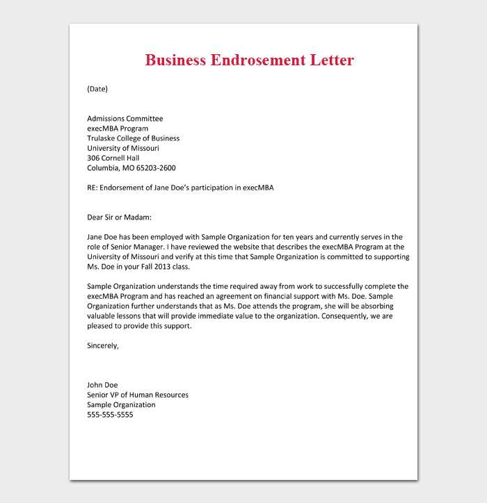 testimony letter template