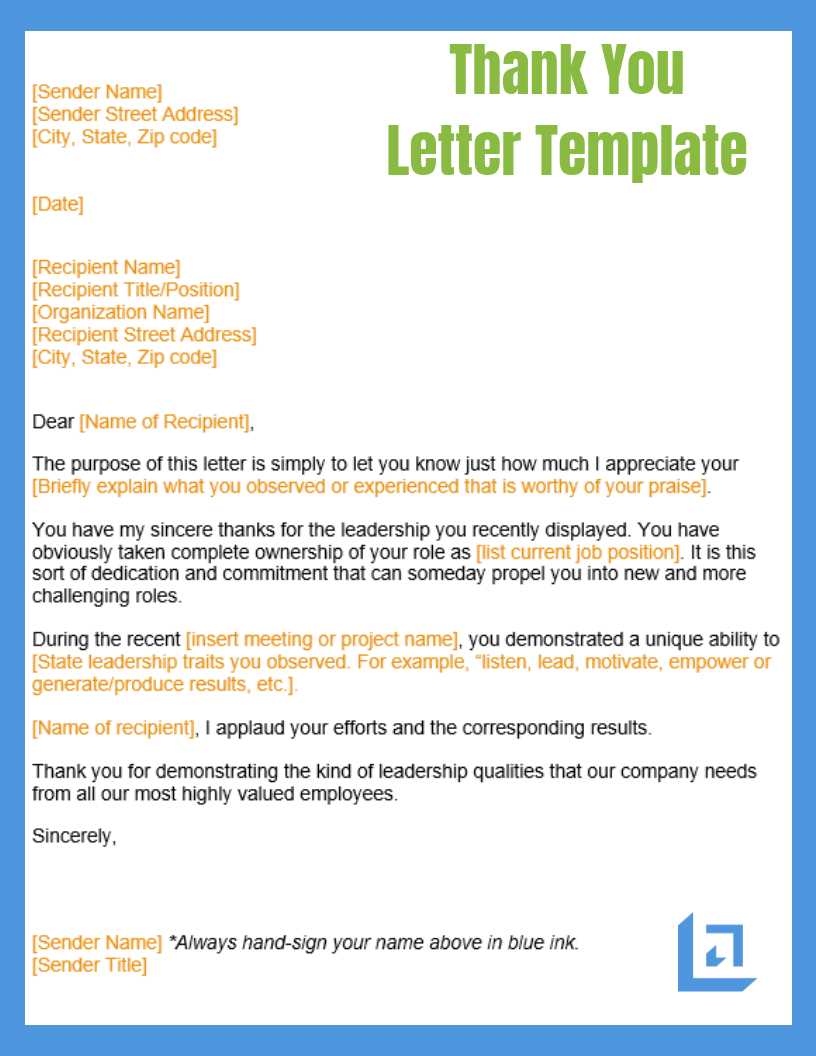 thank you letter templates